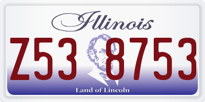 IL license plate Z538753