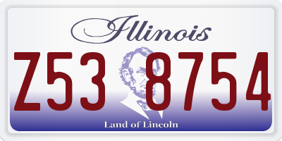 IL license plate Z538754