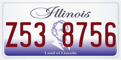 IL license plate Z538756