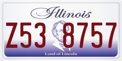 IL license plate Z538757