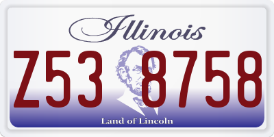 IL license plate Z538758