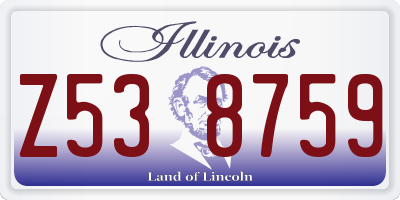 IL license plate Z538759