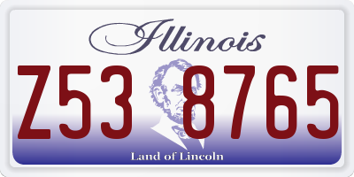 IL license plate Z538765