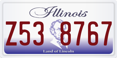 IL license plate Z538767