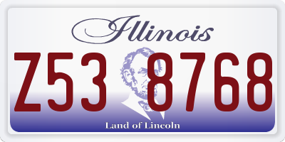 IL license plate Z538768