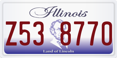 IL license plate Z538770