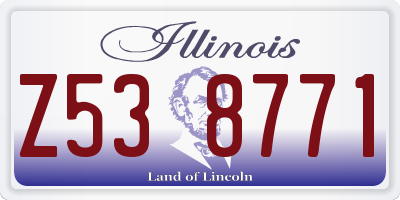 IL license plate Z538771