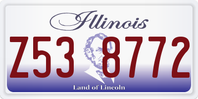 IL license plate Z538772