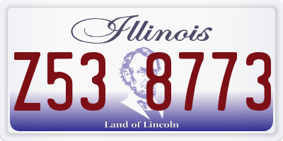 IL license plate Z538773