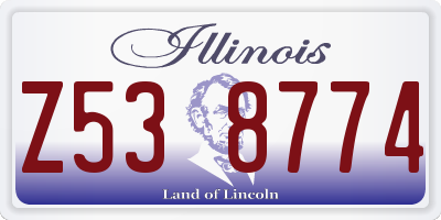IL license plate Z538774