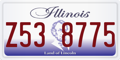 IL license plate Z538775