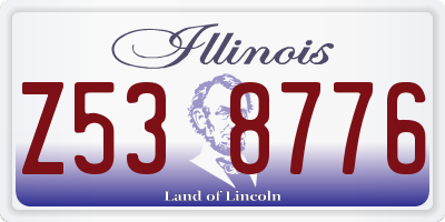 IL license plate Z538776