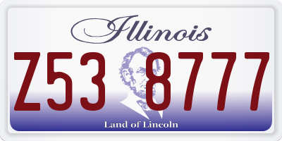 IL license plate Z538777