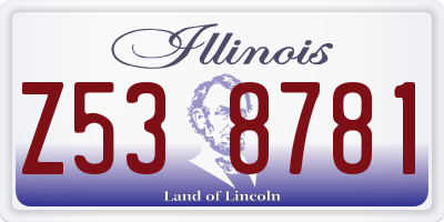 IL license plate Z538781