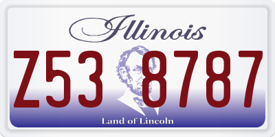 IL license plate Z538787