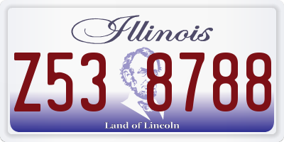IL license plate Z538788