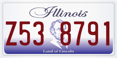 IL license plate Z538791
