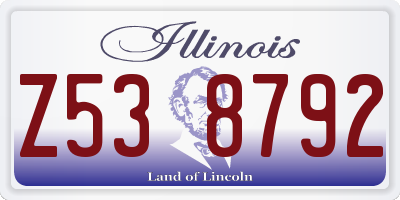 IL license plate Z538792