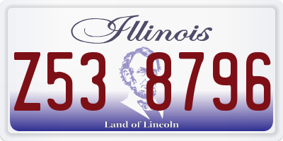 IL license plate Z538796
