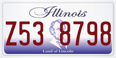 IL license plate Z538798