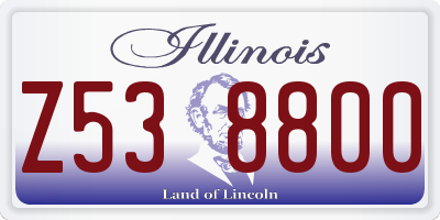 IL license plate Z538800