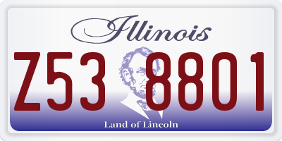 IL license plate Z538801