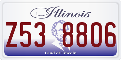IL license plate Z538806