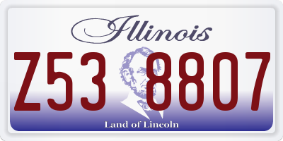 IL license plate Z538807