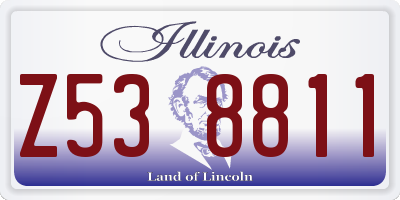 IL license plate Z538811