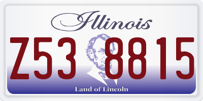 IL license plate Z538815