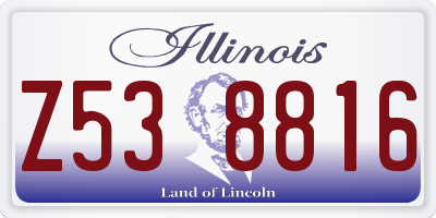 IL license plate Z538816