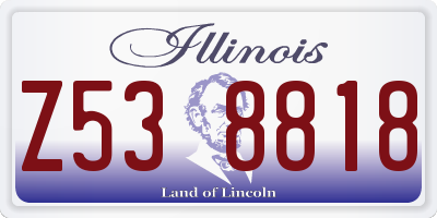 IL license plate Z538818