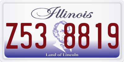 IL license plate Z538819