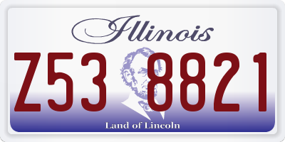 IL license plate Z538821