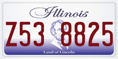 IL license plate Z538825
