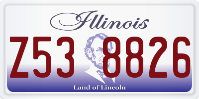 IL license plate Z538826