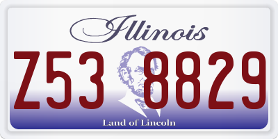 IL license plate Z538829
