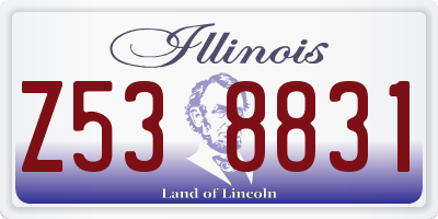 IL license plate Z538831