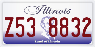 IL license plate Z538832