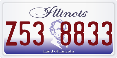 IL license plate Z538833