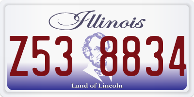 IL license plate Z538834
