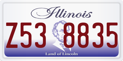 IL license plate Z538835