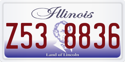 IL license plate Z538836