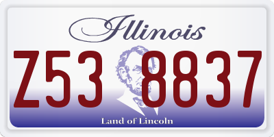 IL license plate Z538837