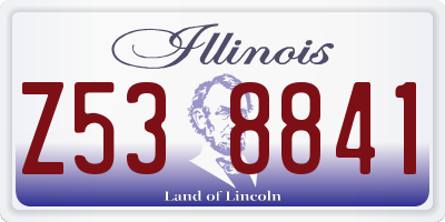 IL license plate Z538841