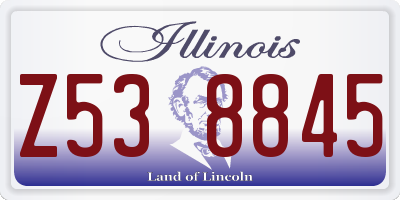 IL license plate Z538845