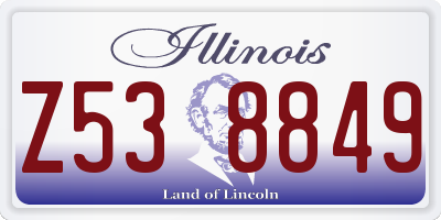 IL license plate Z538849