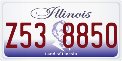 IL license plate Z538850