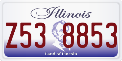 IL license plate Z538853