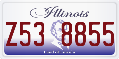 IL license plate Z538855